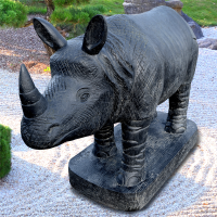 Garten Tierskulptur Nashorn Agra 3