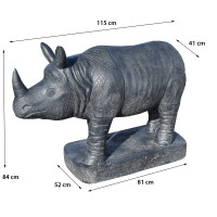 Garten Tierskulptur Nashorn Agra 6