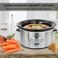 4,5 l Slow Cooker | Schmortopf | Schongarer | Multikocher An