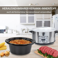4,5 l Slow Cooker | Schmortopf | Schongarer | Multikocher An