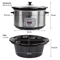 4,5 l Slow Cooker | Schmortopf | Schongarer | Multikocher An