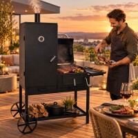 Smoker mit Räucherofen Klavor | Grillwagen | Holzkohleg