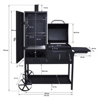 Smoker mit Räucherofen Klavor | Grillwagen | Holzkohleg