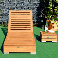 Gartenliege Teak Korsika Massivholz Wetterfest 10