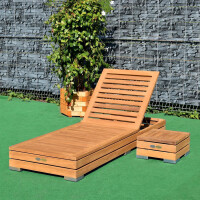Gartenliege Teak Korsika Massivholz Wetterfest 9