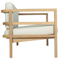 Loungesofa Teakholz 3-Sitzer Pusiano Massivholz Wetterfest +