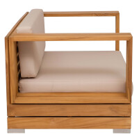 Loungesofa Teakholz 2-Sitzer Korsika Massivholz Wetterfest +