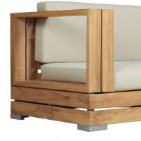 Loungesofa Teakholz 2-Sitzer Korsika Massivholz Wetterfest +