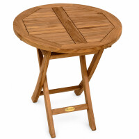 Klapptisch Teakholz Rund Pesero Massivholz Wetterfest 50cm 3