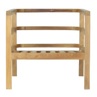 Loungesessel Teakholz Pusiano mit Armlehnen + Sitzkissen Mas