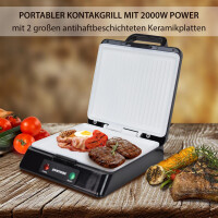 Kontaktgrill XXL Plovas | Panini Maker | Elektrogrill | Kera