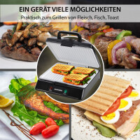 Kontaktgrill XXL Plovas | Panini Maker | Elektrogrill | Kera