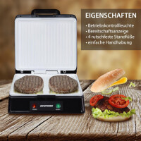 Kontaktgrill XXL Plovas | Panini Maker | Elektrogrill | Kera