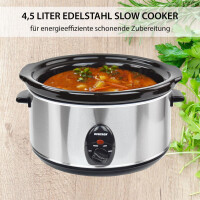 4,5 l Slow Cooker | Schmortopf | Schongarer | Multikocher De