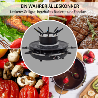 Raclette mit Fondue für 8 Personen 4 Platten | hei&szli