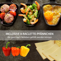 Raclette mit Fondue für 8 Personen 4 Platten | hei&szli