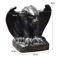 Garten Tierskulptur Gotischer Löwe Bikaner aus Stein 7