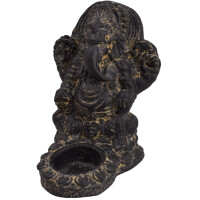 Ganesha Figur Gott Struwy Teelichthalter 13 x 11 x 15 cm 7