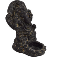Ganesha Figur Gott Struwy Teelichthalter 13 x 11 x 15 cm 9