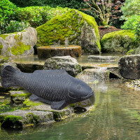 Steinfigur Glücksbringer Fisch Loni Grau 8