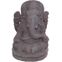 Ganesha Figur Gott Varanasi Basalt 7