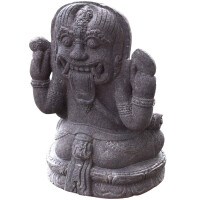 Ganesha Figur Gott Varanasi Basalt 9
