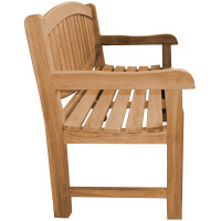 Gartenbank Teakholz Extra Stark Bergomo Massivholz Wetterfes