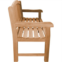 Gartenbank Teakholz Extra Stark Bergomo Massivholz Wetterfes