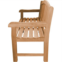 Gartenbank Teakholz Extra Stark Bergomo Massivholz Wetterfes