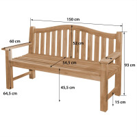 Gartenbank Teakholz Extra Stark Catania Massivholz Wetterfes