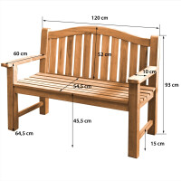 Gartenbank Teakholz Extra Stark Catania Massivholz Wetterfes
