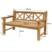 Teak Friesenbank Extra Stark Märstak Massivholz Wetterf
