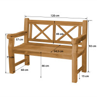 Teak Friesenbank Extra Stark Märstak Massivholz Wetterf