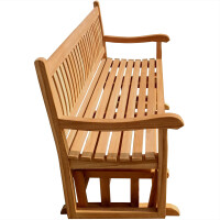 Teak Schaukelbank Roma Massivholz Wetterfest 3