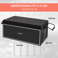 200Ah 12V Lifepo 4 Lithium Batterie | Akku mit BMS 13