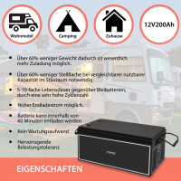 200Ah 12V Lifepo 4 Lithium Batterie | Akku mit BMS 7