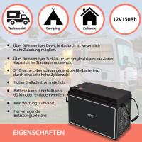 150Ah 12V Lifepo 4 Lithium Batterie | Akku mit BMS 7