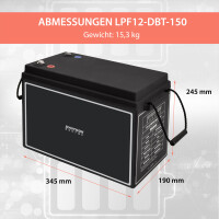 150Ah 12V Lifepo 4 Lithium Batterie | Akku mit BMS, Bluetoot
