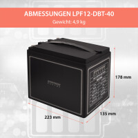 40Ah 12V Lifepo 4 Lithium Batterie | Akku mit BMS, Bluetooth