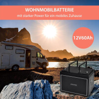60Ah 12V Lifepo 4 Lithium Batterie | Akku mit BMS, Bluetooth