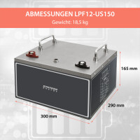 150Ah 12V Lifepo 4 Lithium Batterie | Akku Untersitz mit BMS