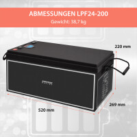 200Ah 24V Lifepo 4 Lithium Batterie | Akku mit BMS, Bluetoot