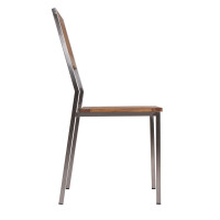 1x Stapelstuhl Teakholz+ Edelstahl Cantene Massivholz Wetter