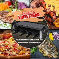 Raclette für 16 Personen | 2100W | Antihaftbeschichtet 