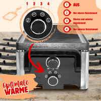 Raclette für 16 Personen | 2100W | Antihaftbeschichtet 