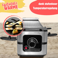 Raclette für 4 Personen | 600W | Antihaftbeschichtet - 