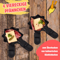 Raclette für 4 Personen | 600W | Antihaftbeschichtet - 
