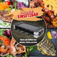 Raclette für 8 Personen | 2000W | Antihaftbeschichtet -