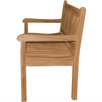 Teakholz Bank Arezzo 120cm Massivholz Wetterfest B-Ware 5