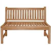Teakholz Bank Arezzo 120cm Massivholz Wetterfest B-Ware 4